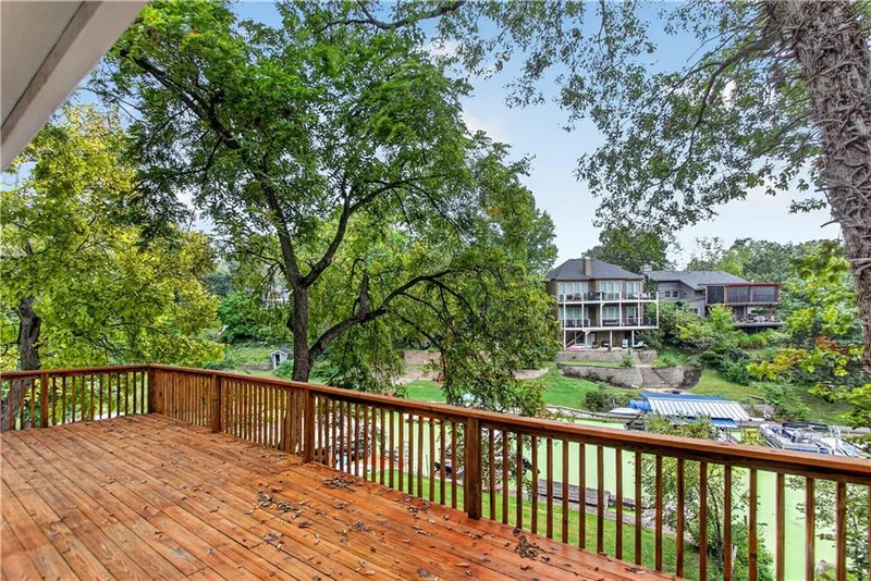 Deck overlooking the cove and neighboring docks
